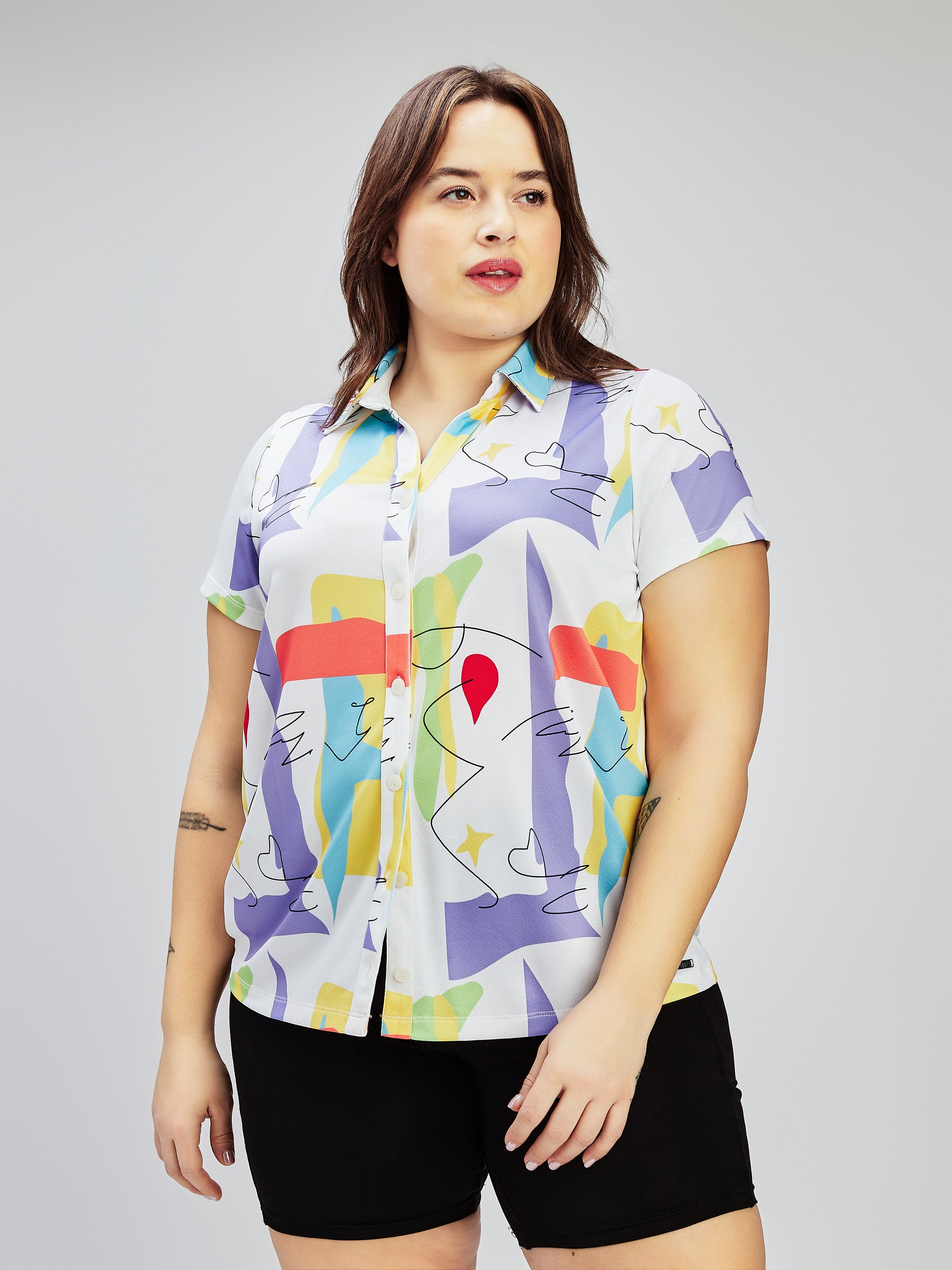 CLAIRE - ELEGANT FLIGHT PRINT BLOUSE main image 1