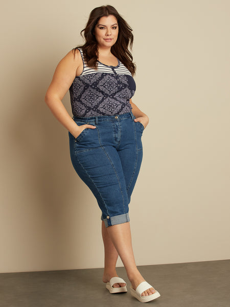 Denim capri pants Claire France