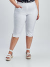 Straight semi-fitted pull-on capri