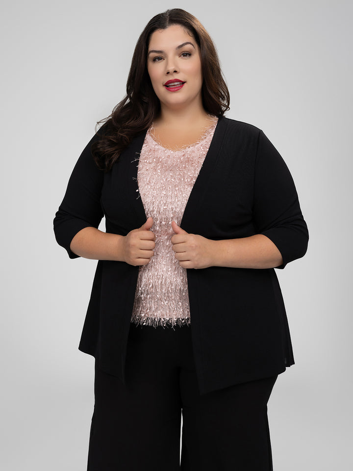 Veste En Jean Grande Taille Pour Femme - Blazer Longues Manches, Taille 44 (18) - Décontractée, Polyvalente