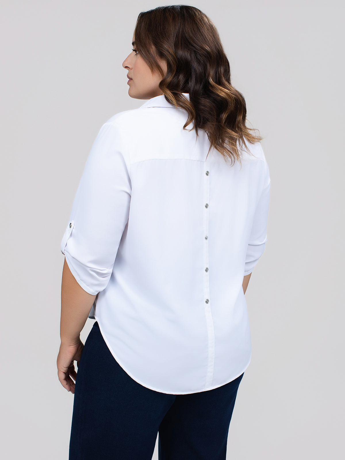 Blouse à manches 3/4 avec boutons