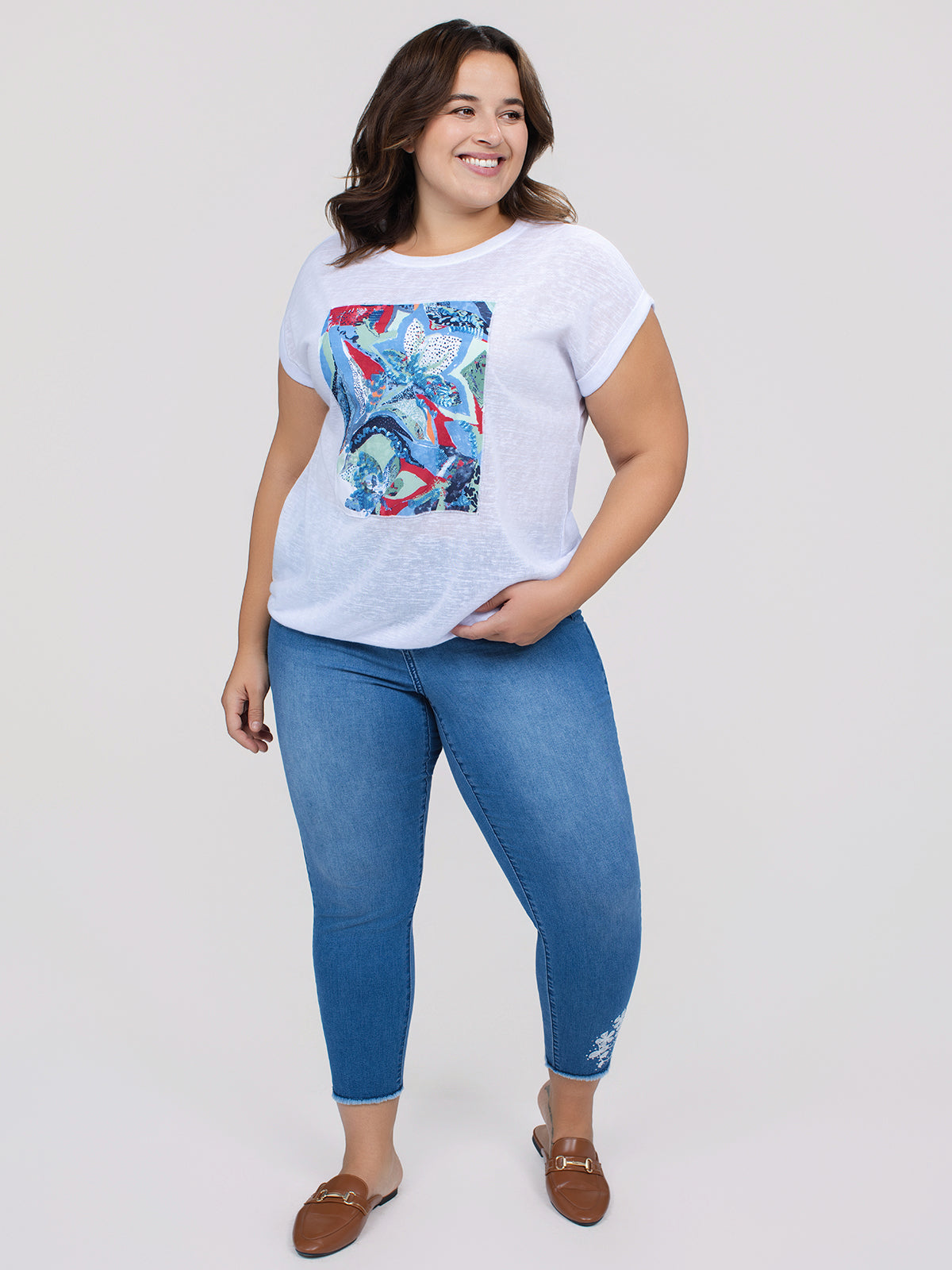 Tunique ample à manches courtes