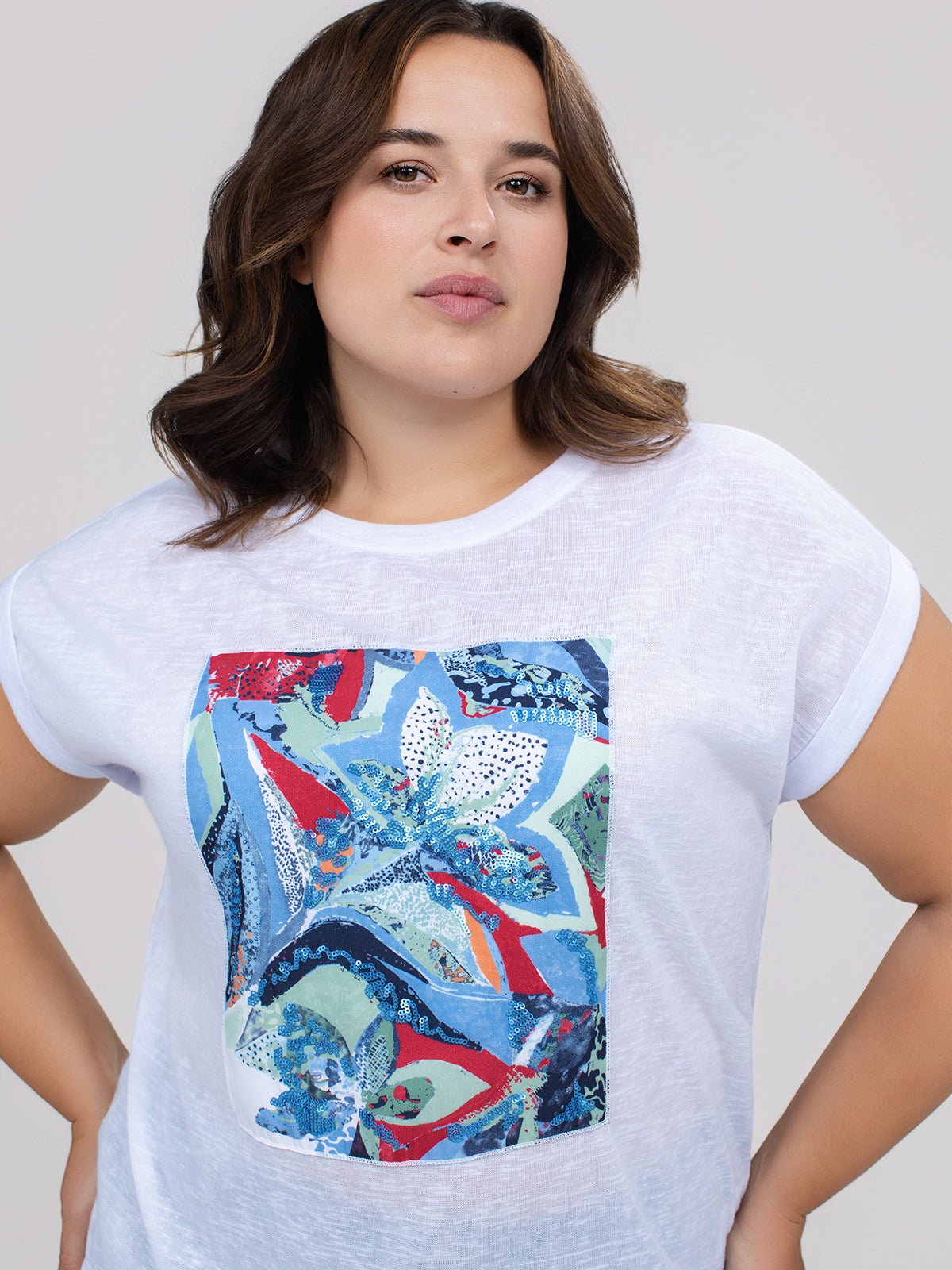 Tunique ample à manches courtes