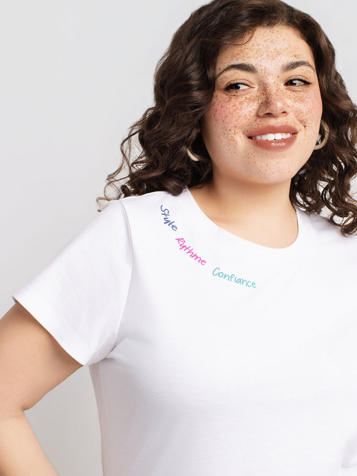 Maglietta Donna 'Confinata Non Uscirei Più' | 100% Cotone, Colore Nero Con Stampa Bianca | Girocollo - 4