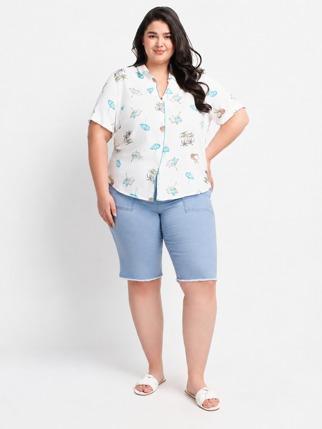 Blouse à manches courtes avec boutons