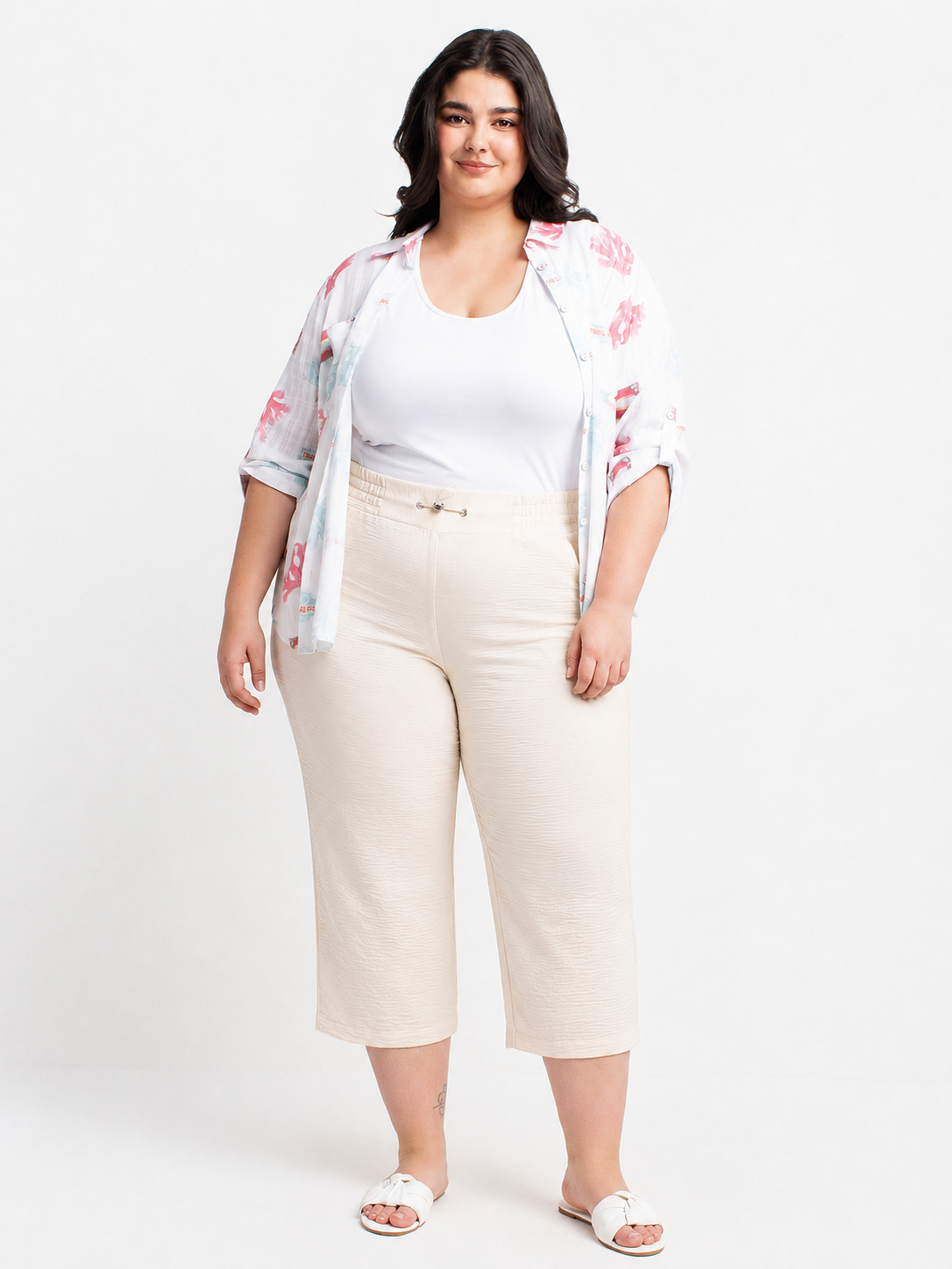 Blouse à manches 3/4 avec boutons