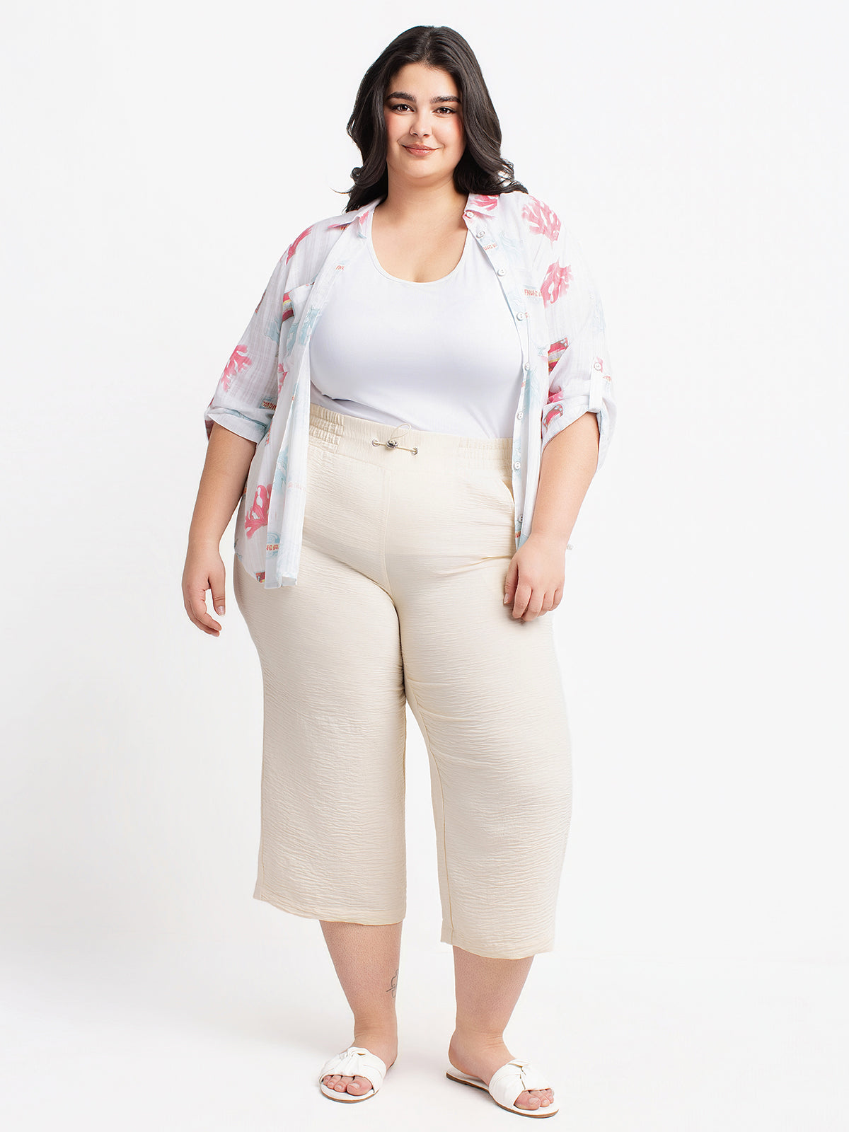 Blouse à manches 3/4 avec boutons