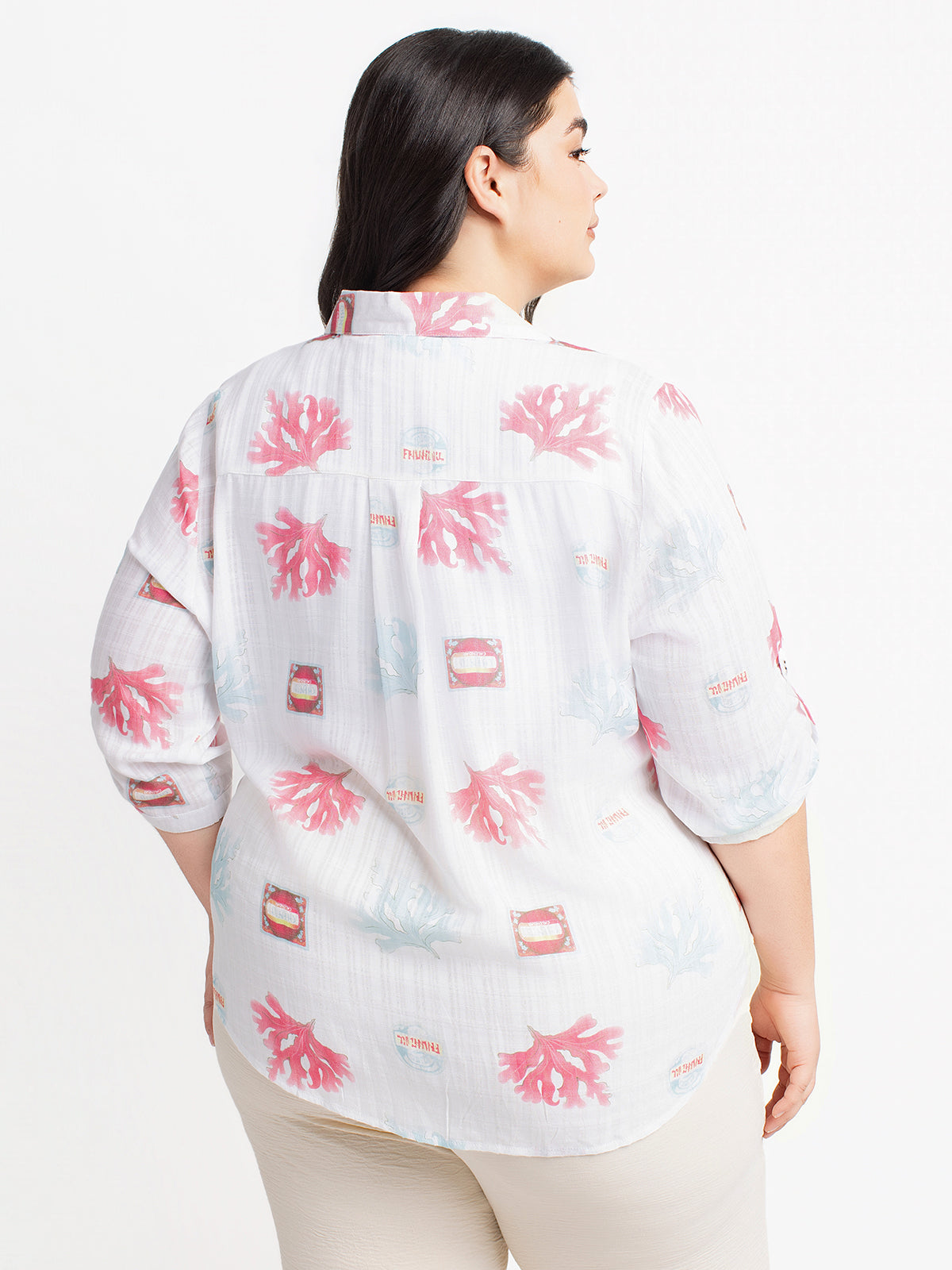 Blouse à manches 3/4 avec boutons