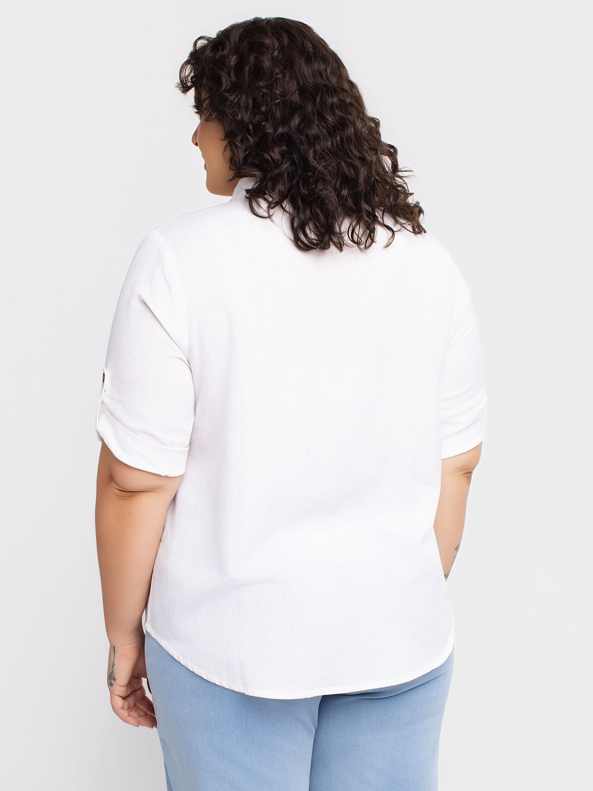 Blouse à manches 3/4 avec boutons