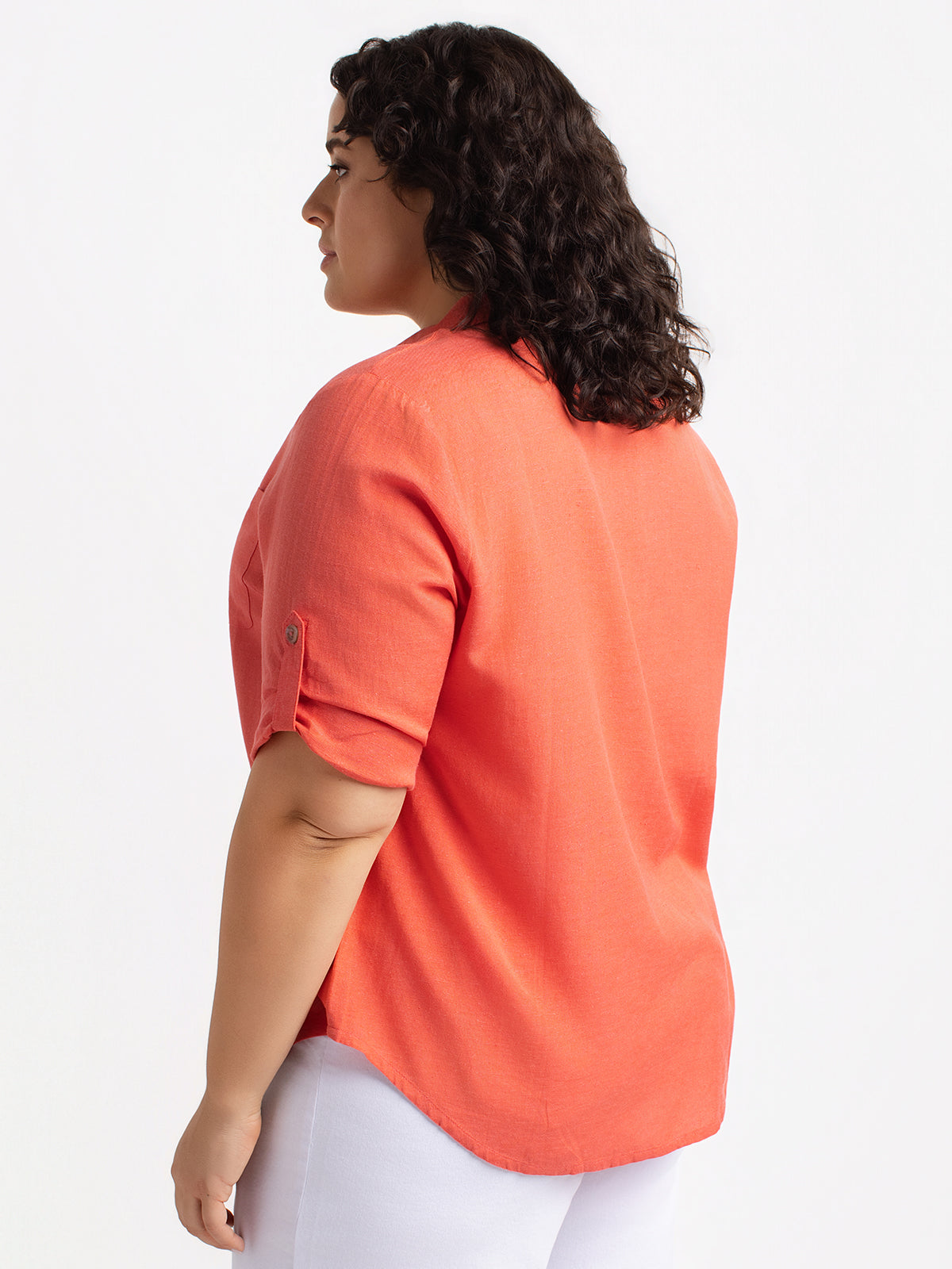 Blouse à manches 3/4 avec boutons