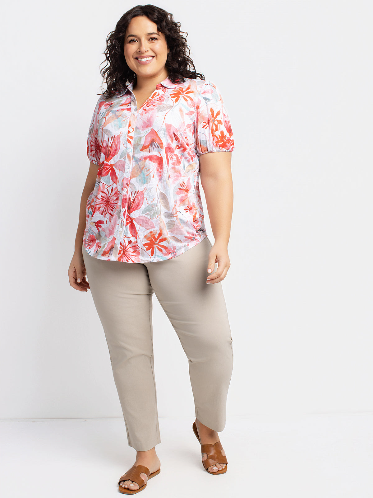 Blouse à manches courtes avec boutons