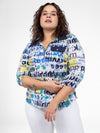 3/4-sleeve semi-fitted t-shirt