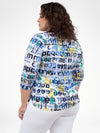 3/4-sleeve semi-fitted t-shirt