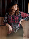 3/4-sleeve loose blouse