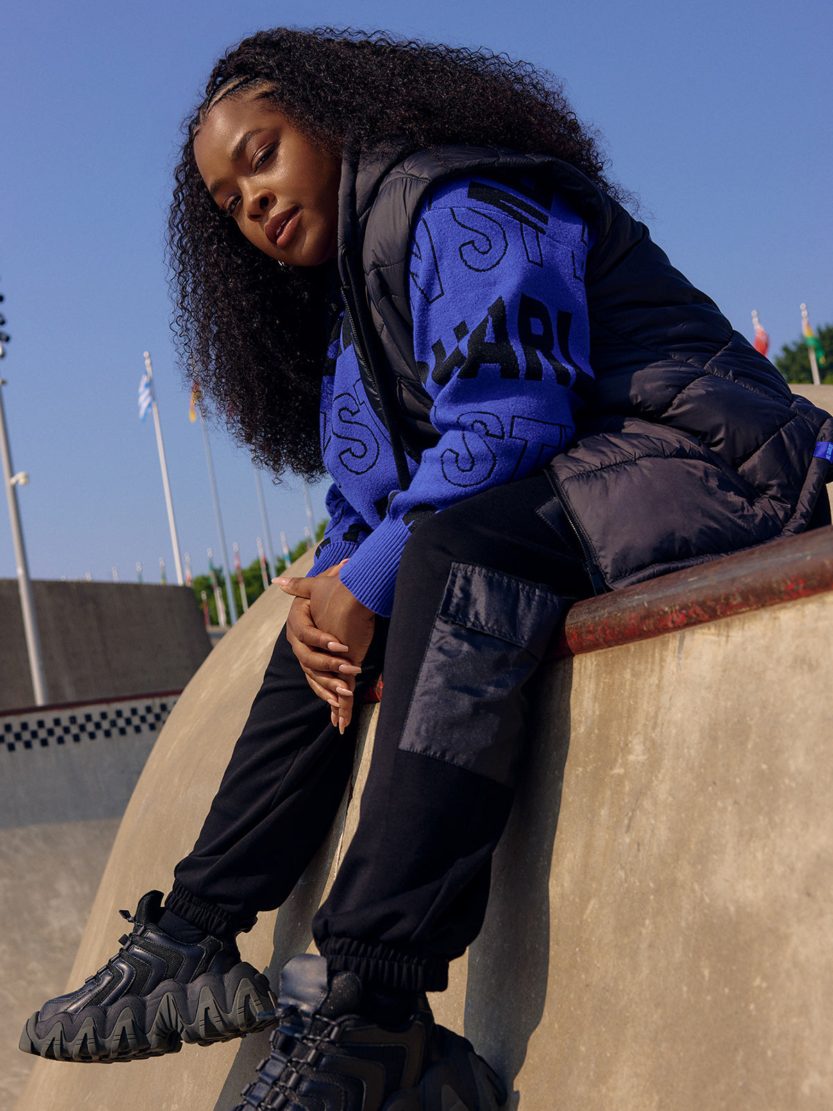 f♡　laubeblanc Belted Wool long gilet Laubeblanc Belted Wool Long Gilet