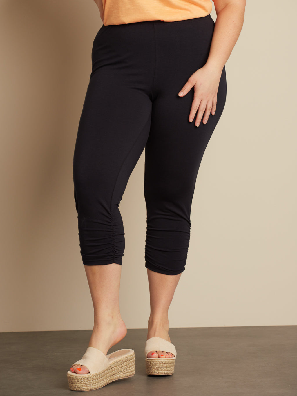 Capri skinny ajusté en tricot à enfiler