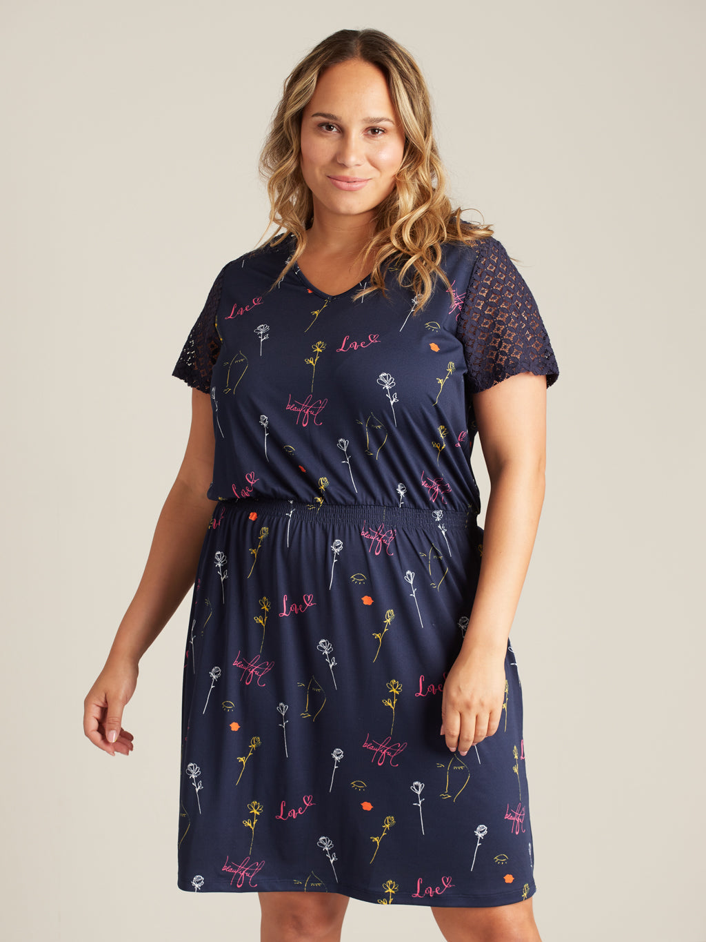 A line midi knit dress