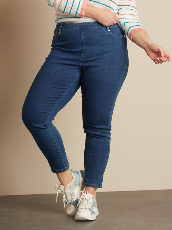 Jean skinny ajusté à enfiler