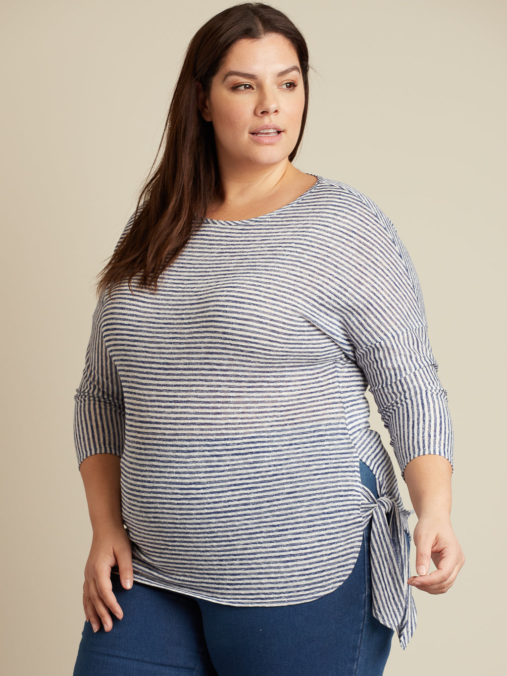 3/4-sleeve loose tunic