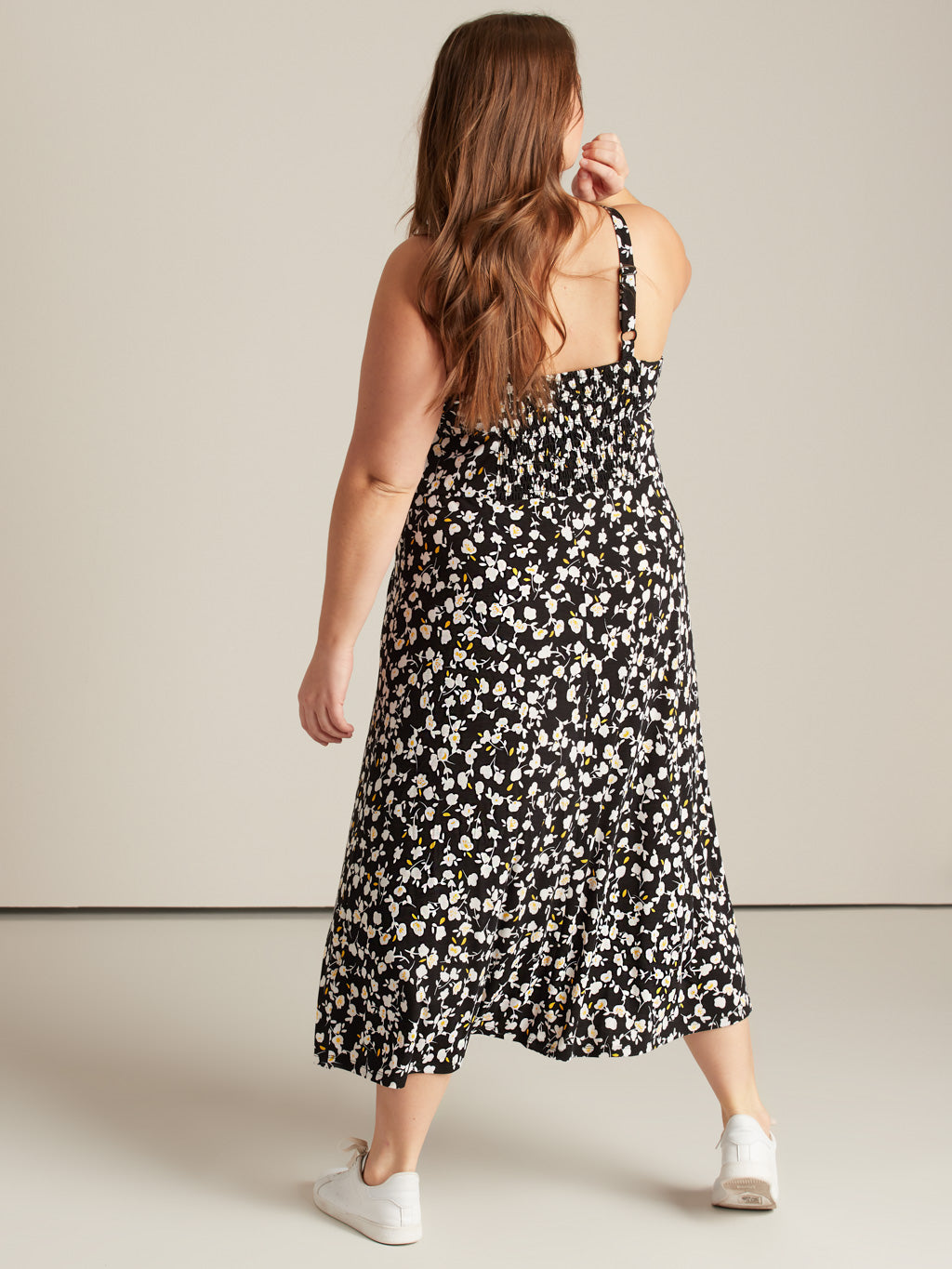 Robe mi-mollet ligne A en tricot