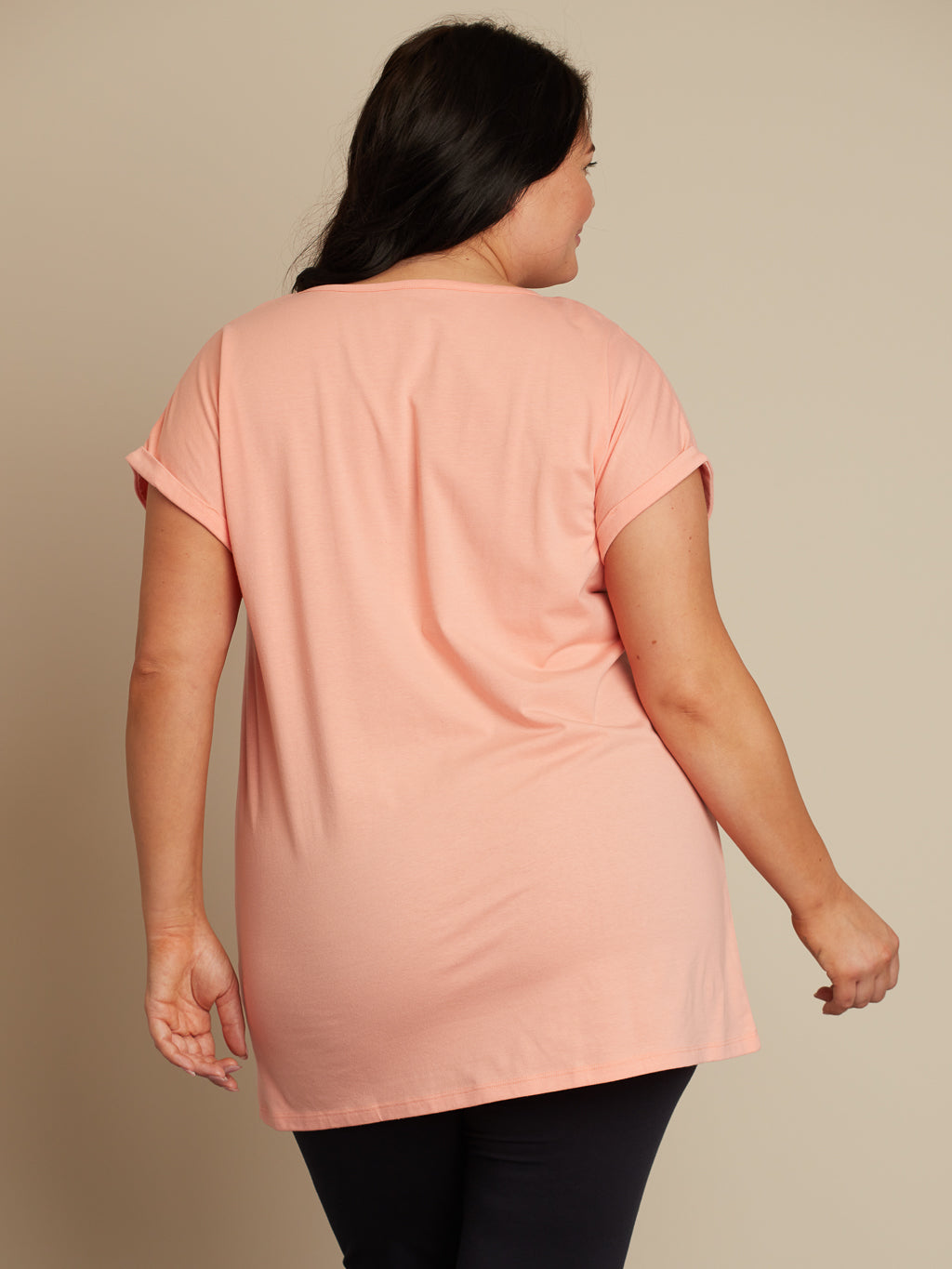 Short-sleeve flared tunic