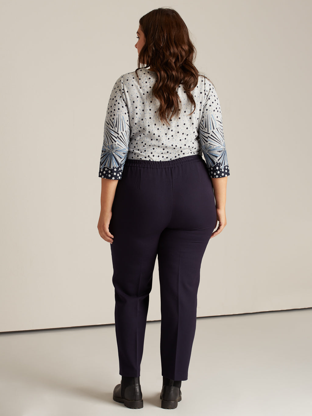 Pantalon habillé droit semi-ajusté à enfiler - Petite