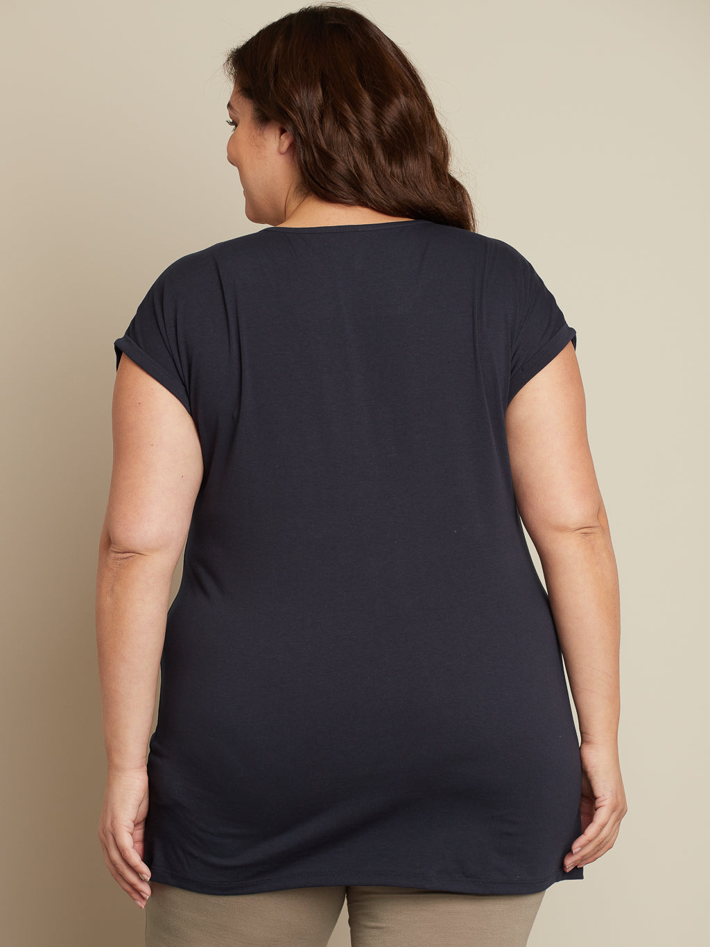 Short-sleeve flared tunic