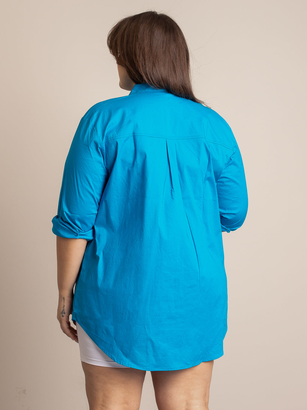 Long-sleeve tunic with buttons