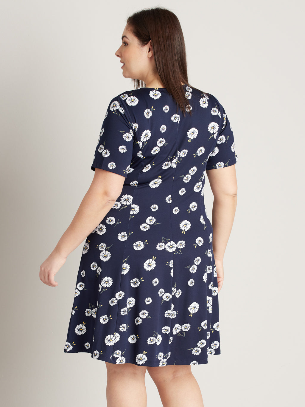 Flared midi knit dress