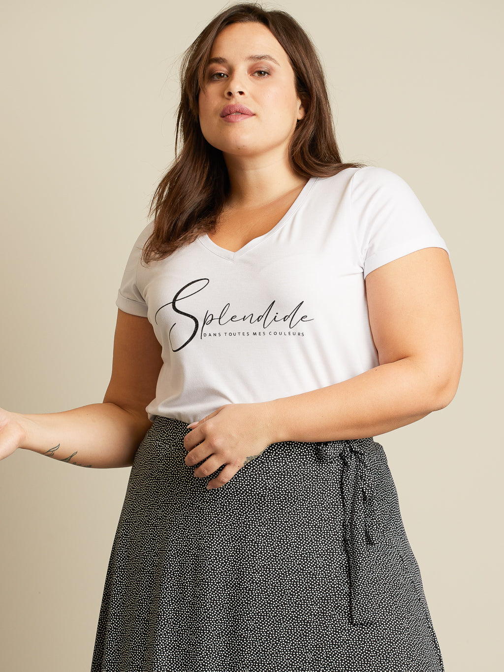 T-shirt semi-ajusté à manches courtes