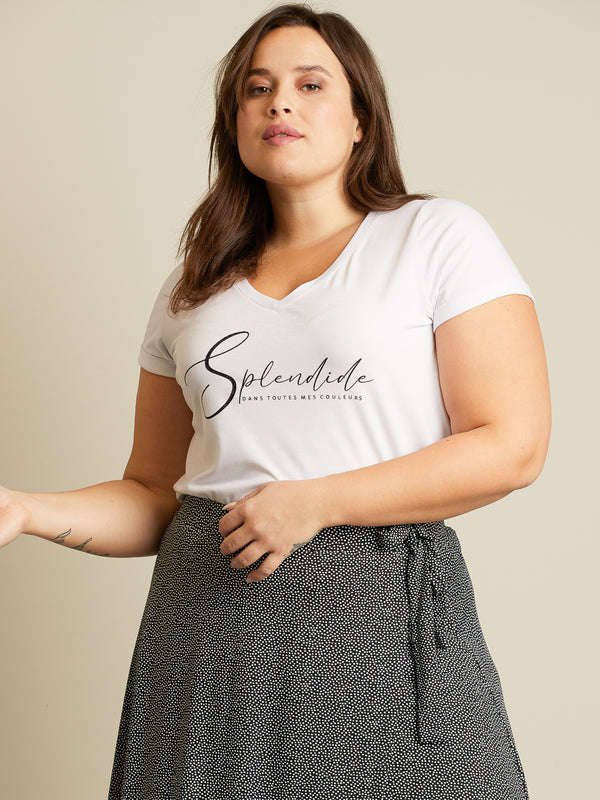 T-shirt semi-ajusté à manches courtes