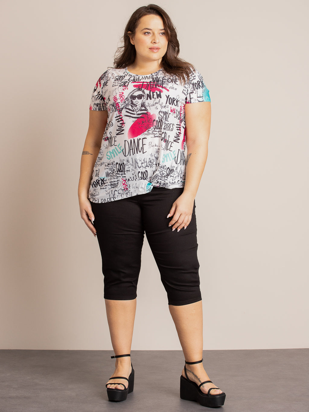 T-shirt semi-ajusté à manches courtes