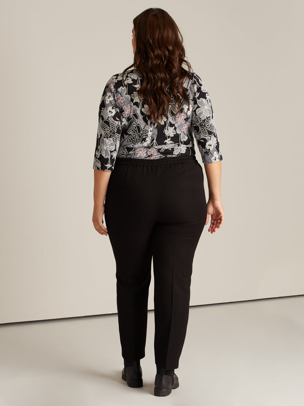 Pantalon habillé droit semi-ajusté à enfiler - Petite