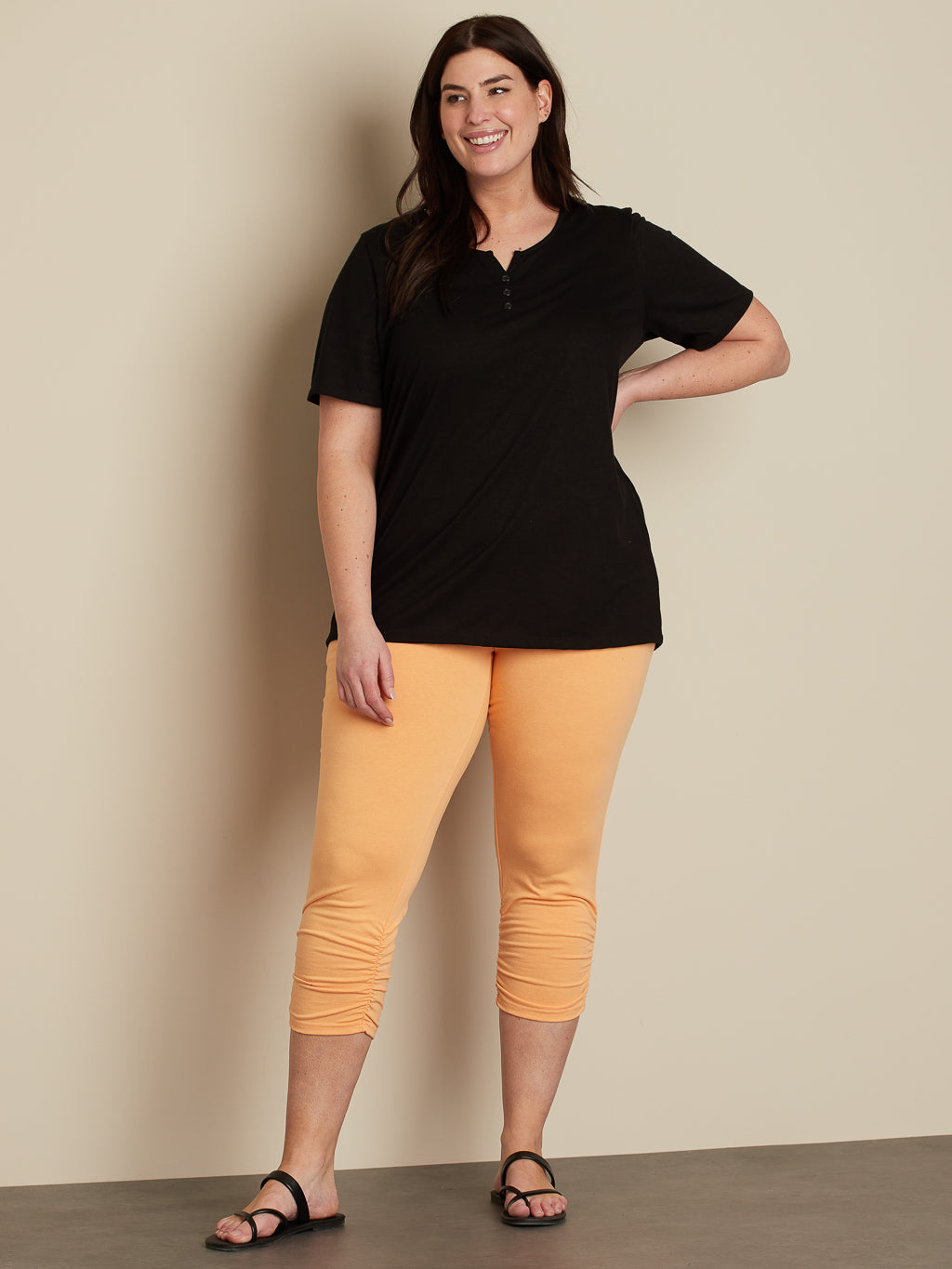 Capri skinny ajusté en tricot à enfiler