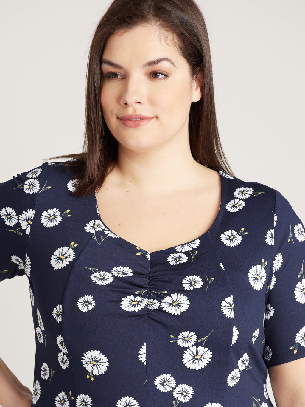 Flared midi knit dress