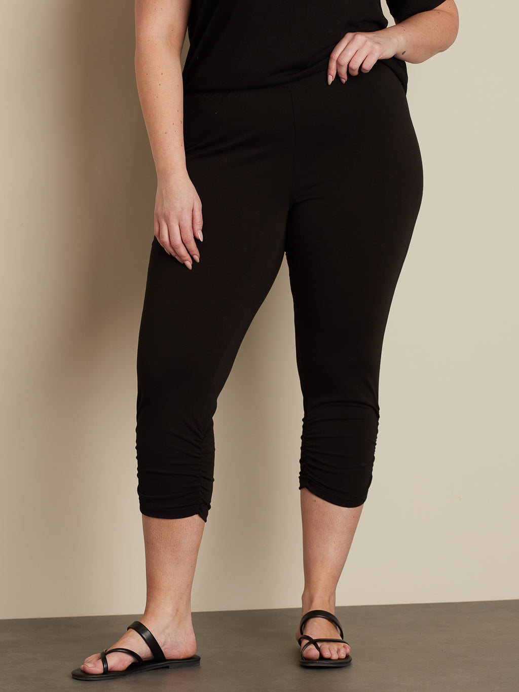 Capri skinny ajusté en tricot à enfiler
