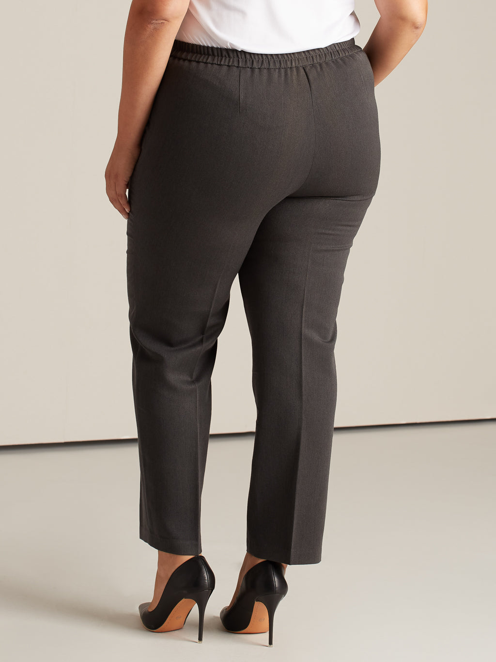 Pantalon habillé droit semi-ajusté à enfiler - Petite