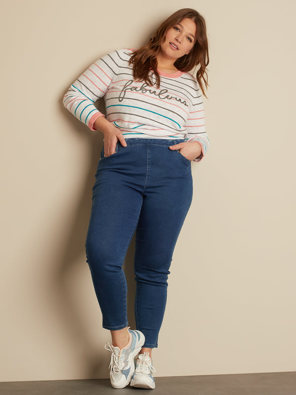 Jean skinny ajusté à enfiler