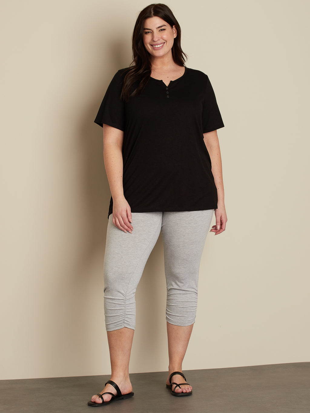 Capri skinny ajusté en tricot à enfiler