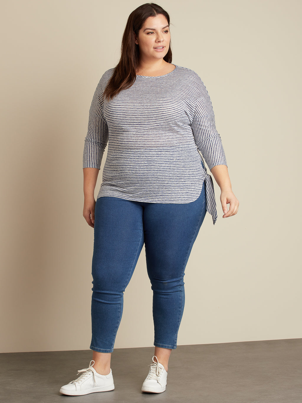 3/4-sleeve loose tunic
