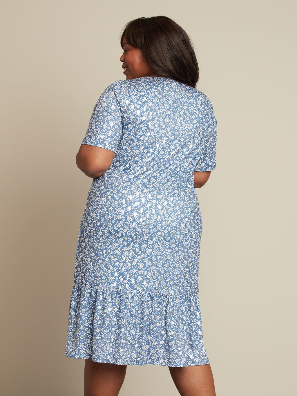 Robe midi ligne A en tricot