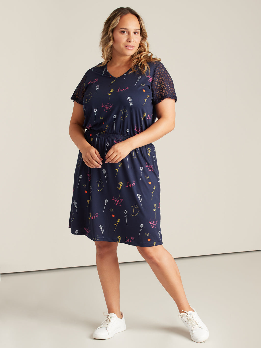 A line midi knit dress