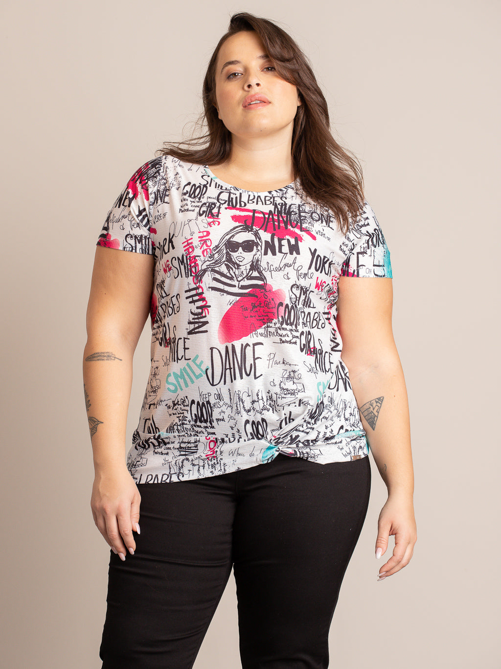 T-shirt semi-ajusté à manches courtes